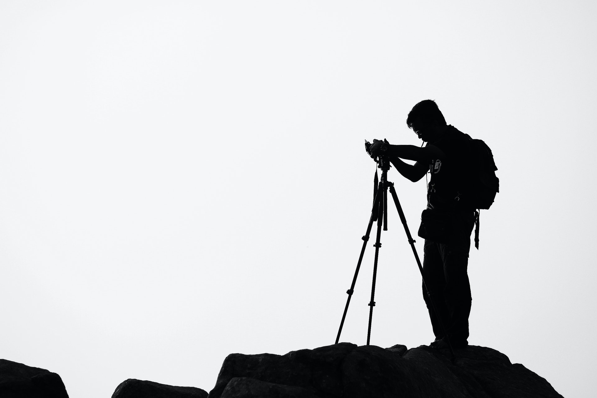 man with video camera