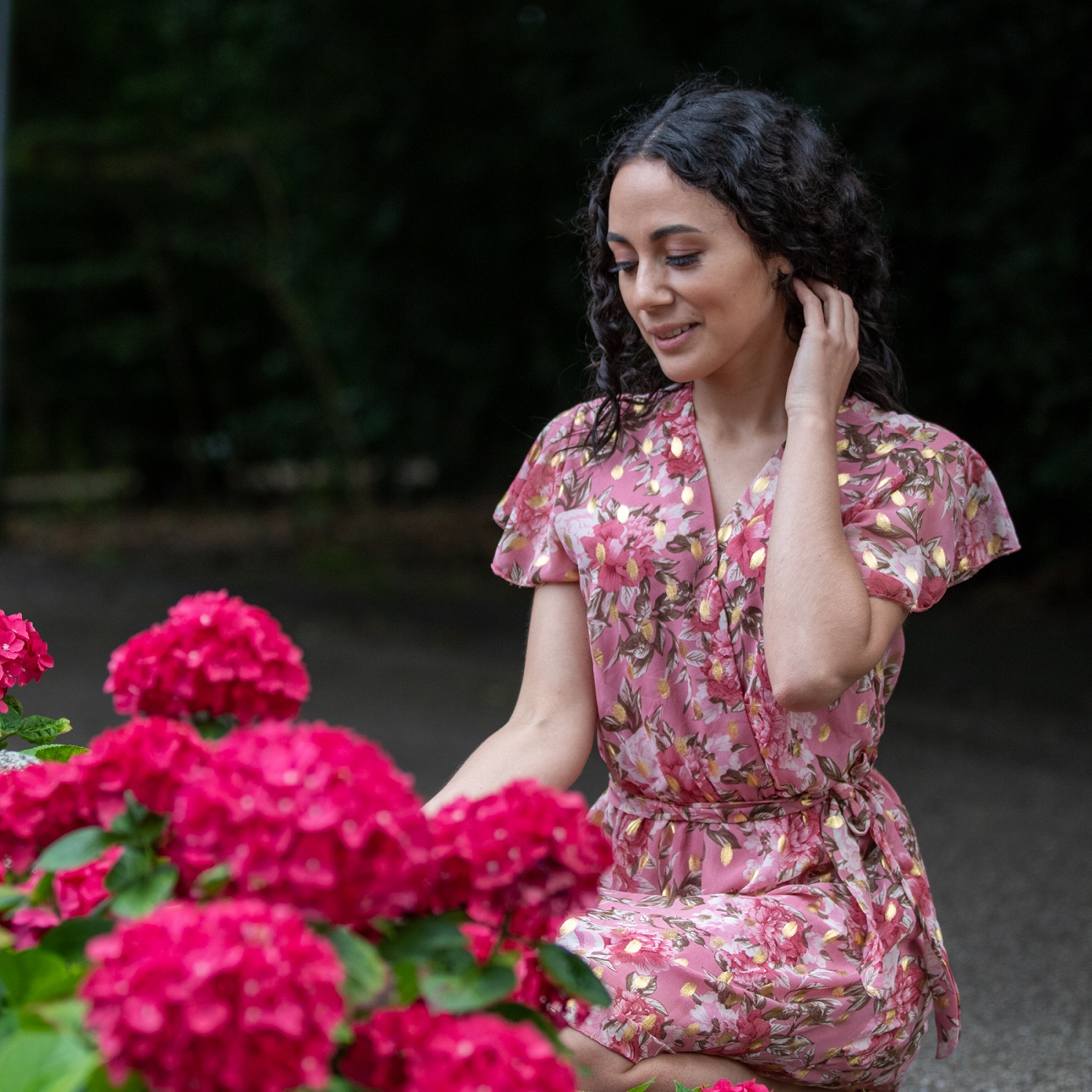 girl in a garden