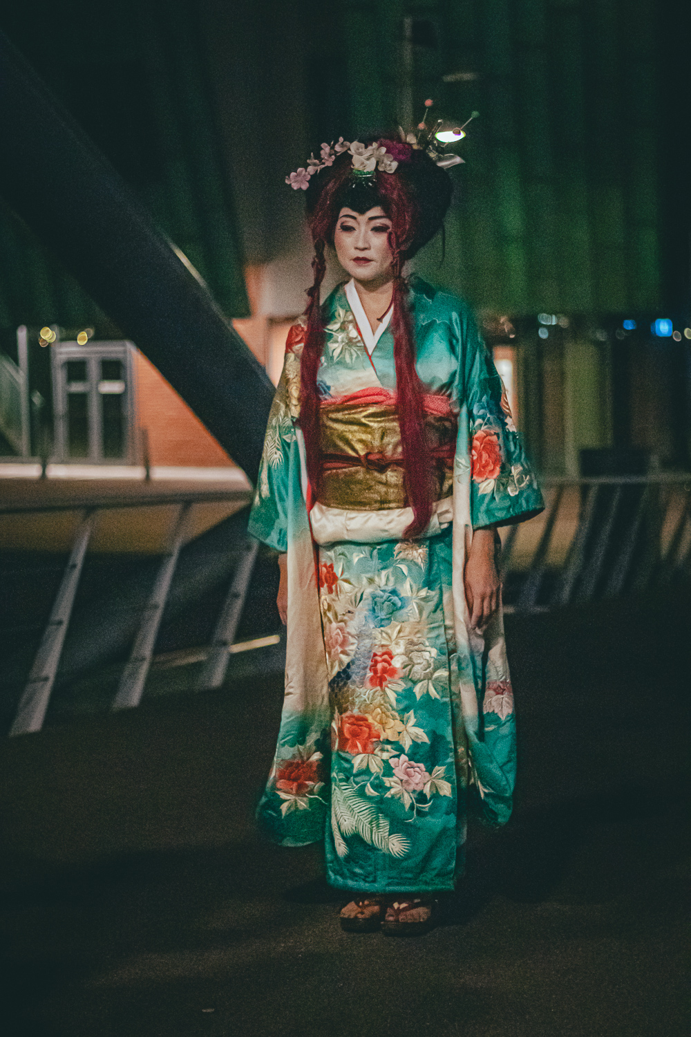 young female in traditional outfit