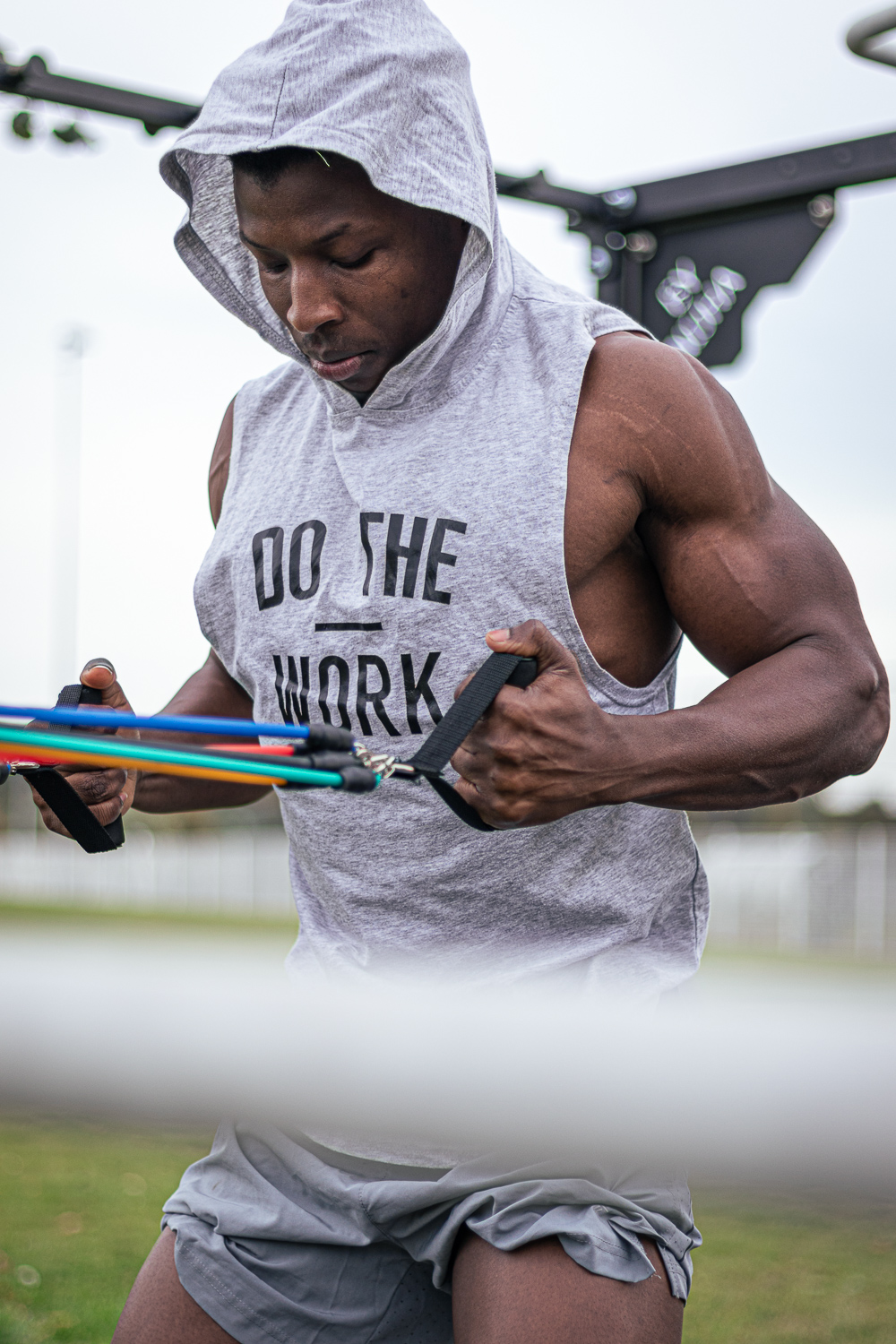 young male working out